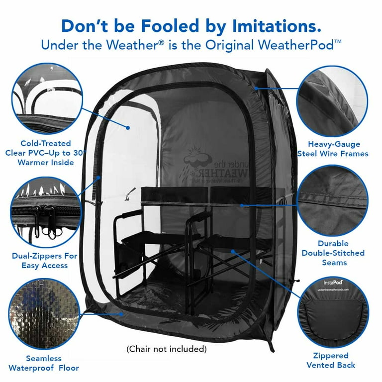 Under the Weather Instapod Double Black Pop Up Canopy 2 Person Walmart