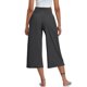 thumbnail image 4 of pantalón elástico de cintura alta 3/4 para mujer pantalones de pierna capris anchos con ajuste activo casual pantalones con bolsillos gris oscuro / 2xl, 4 of 4