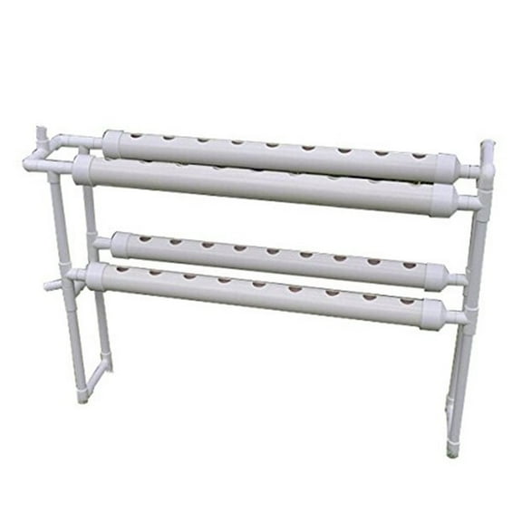 PreAsion Hydroponic Plant Site Grow Kit 4 Pipes 36 Holes Flow Deep Water Culture System
