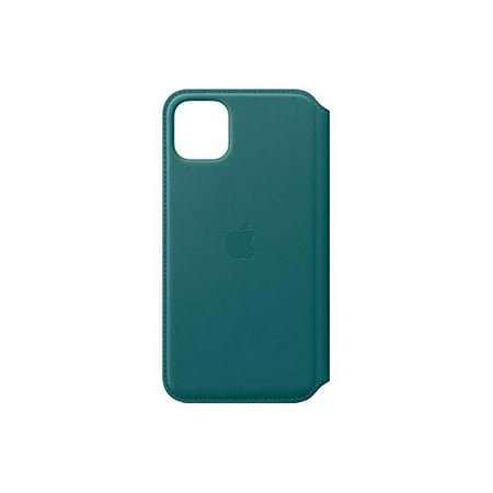 Apple Folio - Flip cover for cell phone - leather - peacock - for iPhone 11 Pro Max