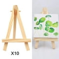 thumbnail image 5 of 10 Pack Display Easel, Natural Wooden Tripod Holder Stand for Displaying Small Canvas, Business Cards, Photos - 8x15CM, 5 of 9