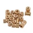 thumbnail image 2 of TIERPOP 330Pcs Female Thread Knurled Brass Threaded Insert Round Inject, 2 of 8