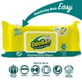 OdoBan Disinfectant and Odor Eliminating Wipes, Air Freshener, 4 Pack