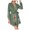 Green, variant on Fesfesfes Women Dress Sexy Casual Floral Print Long Sleeve V-Neck Mini Dress Under $10
