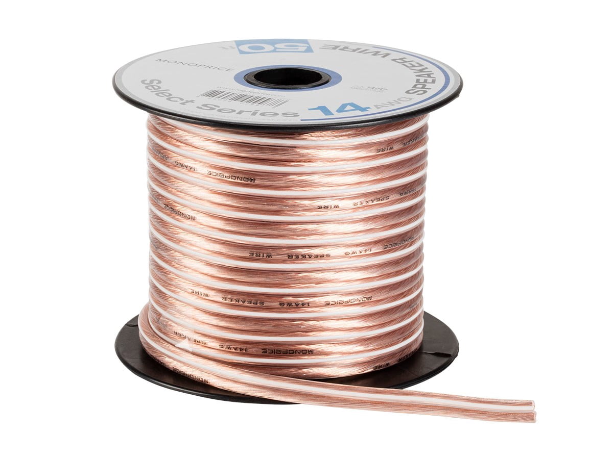 Monoprice Speaker Wire, Select, 2-Conductor, 14AWG, 50ft