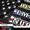 thumbnail image 4 of G128 Thin Line First Responders American Flag | 3x5 Ft | LiteWeave Pro Series Printed 150D Polyester | Duty and Honor, Indoor/Outdoor, Vibrant Colors, Brass Grommets, Thicker and More Durable Than 100, 4 of 6