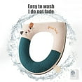 thumbnail image 5 of Hiroekza Toilet Seat Covers,Soft Warmer Toilet Seat Cushion Cover Zipper Model Toilet Seat Household Embroidery Sitting Washer Toilet Seat Cover Cute Washer Universal Toilet Seat Clearance, 5 of 6
