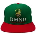thumbnail image 2 of Diamond Supply Co. Men's Crown Embroidered Logo Snapback Hat Cap (Green/Red), 2 of 5