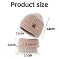 thumbnail image 4 of Conjunto de gorro y bufanda de invierno para mujer, hombre y mujer, gorro de punto suave y cálido, gorro unisex con forro polar, gorro para nieve y esquí., 4 of 5