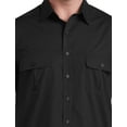 thumbnail image 2 of Harbor Bay by DXL Big and Tall Men's Short-Sleeve Co-Pilot Sport Shirt, Black, 5XLTall, 2 of 5