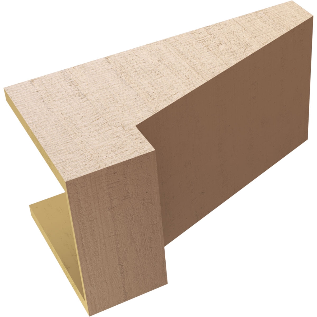 11"W x 22"D x 11"H Wide Clemmons Rough Cedar Woodgrain TimberThane Corbel, Primed Tan