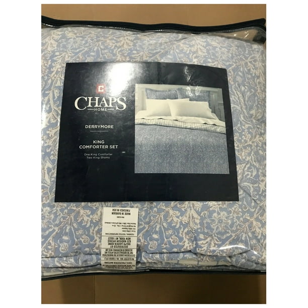 Chaps Home Derrymore King Comforter Set In Blue Walmart Com Walmart Com