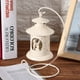 thumbnail image 4 of Candelabro Ahuecado candelero Colgante Exquisita decoración de candelabro para decoración del hogar(Blanco), 4 of 12