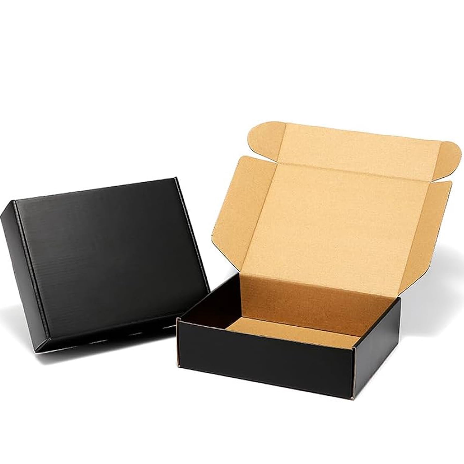 Ucanpack Corrugated Mailer Box Packing Supplies For Moving Black (Kraft Inside) Large 18 x 18 x 2¾" - 25 Pcs