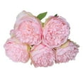 thumbnail image 2 of 5Big Heads 11cm Diameter Rose Pink Peony Artificial Flowers Bouquet Fake Flower for Home Bride Wedding Decoration Marriage Decor, 2 of 5