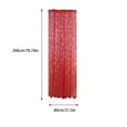 thumbnail image 3 of JoyMoreHome Christmas Window Sheer Curtains 31.5"Wx78.7"L 1 Panel Christmas Sheer Voile Transparent Basic Rod Pocket Christmas Sheer Curtains for Kitchen Bedroom Living Room Yard, 3 of 9