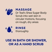 Dr Teals Shea Sugar Body Scrub with Shea Butter, Almond & Essential Oils, 19 oz