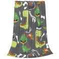 thumbnail image 2 of Pofeuu Cartoon Dinosaurs.Cute Dinosaurs Print Ultra-Soft Micro Fleece Blanket,for Bed Or Sofa,All Season Throw Blankets Flannel Blanket-, 2 of 7