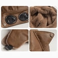 thumbnail image 5 of Jiibva PU Leather Bomber Hat Retro Windproof Plus Fluff Pilot Hat Lining Winter Ear Protection Hat Thickened Warm Trapper Hat with Earflaps, 5 of 7