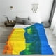thumbnail image 5 of Balery Rainbow Colored Manta de Felpa Suave y Acogedora – Cobija de Franela Aterciopelada para Cama, Lavable y Cálida para Sofá, Mascotas, Transpirable-80"x60", 5 of 7