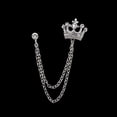thumbnail image 2 of Cristal Rhinestone con Borlas Cadena Broche de Solapa Del Juego Pin Sunnimix Corona Broche, 2 of 7