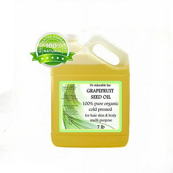 Dr Adorable - 7 lb - Grapefruit Seed Oil - 100% Pure Organic Cold Pressed Natural Hair Skin Care Anti Aging