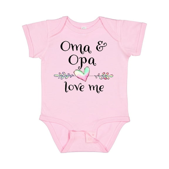 Inktastic Oma and Opa Love Me- Heart Grandchild Boys or Girls Baby Bodysuit