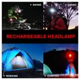 thumbnail image 4 of Zacro Rechargeable Headlamp Flashlight, 500 Lumens LED Headlight with 6 Modes, Adjustable Headband, Waterproof Motion Sensor Head Lamp for Camping Hiking Cycling Outdoor Sport, 4 of 7