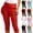 White, variant on Women's Casual High Waisted Capri Pants Slim Fit Stretchy Knee Length Trousers with Pockets White