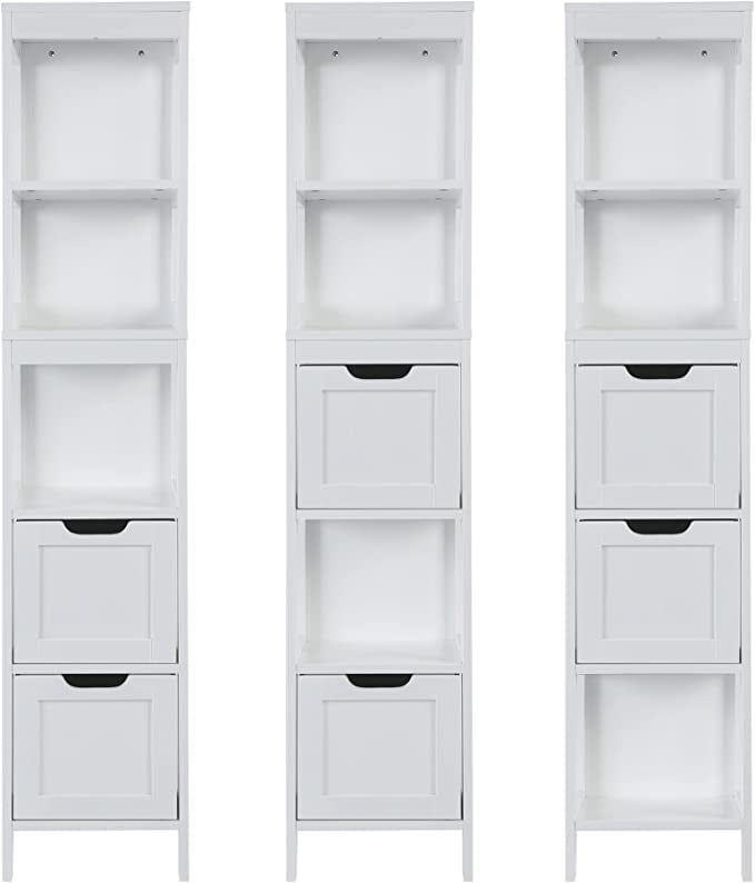 Buy HOMEFORT Bathroom Tall Linen Tower, Slim Storage