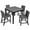 Gray-A, variant on Aukfa 5-Piece Dining Table Set for 4, Modern Table and 4 Upholstered Chairs with Padded Seats and Backrests for Home, Apartment, Gray