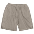 thumbnail image 5 of Bermuda Shorts for Women Knee Length Summer Casual Cotton Linen Hollow out Elastic Waist Straight Leg Shorts with Pockets, 5 of 5