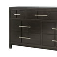 thumbnail image 3 of HomeRoots Decor Wooden Dresser with 7 Drawers and Metal Pull, Brown and Silver, 3 of 3