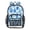 Blue Oak Leaf Pattern, variant on PVC Transparent Backpacks Clear Backpack for Travel and Outings Blue and White Flower Pattern