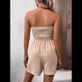 thumbnail image 4 of Mono Corto Estampado Sin Tirantes para Mujer, Mono de Playa de una Pieza. Albaricoque L, 4 of 9