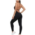 thumbnail image 5 of HUPOM Palazzo Pants For Women Training Pants Chinos High Waist Rise Full Slim Bootcut Black S, 5 of 6