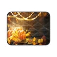thumbnail image 3 of ABPHQTO Happy Thanksgiving Day Pumpkins Corncob Candles Autumn Leaves Garland Pet Dog Cat Bed Pee Pads Mat Cushion Potty Dogsblankets Crate Bed Kennel 14x18 inch, 3 of 4