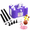 Purple, variant on Electric Balloon Pump, Rose Red, 4-in-1 with Triple Inflating Ports, Includes Arch Strip Kit