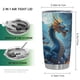 thumbnail image 2 of Taza de viaje Oasisdream, vaso de acero inoxidable, 600 ml, con tapa, 2 of 6