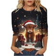 thumbnail image 2 of Jovrlynd Womens Christmas Shirts 2026 Ugly Funny Lightweight Christmas Sweaters Casual Holiday Party Graphic T Shirts, S-5XL, 2 of 7