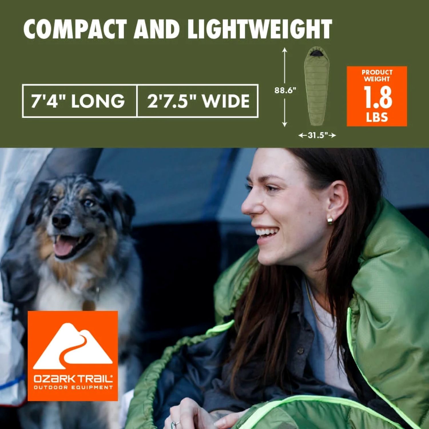 Ozark Trail 50F Compact Mummy Sleeping Bag photo 2