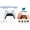 Glacier White, variant on Sony PlayStation 5 DualSense Wireless Controller with MightySkins Custom Decal Skin Voucher - Chroma Teal