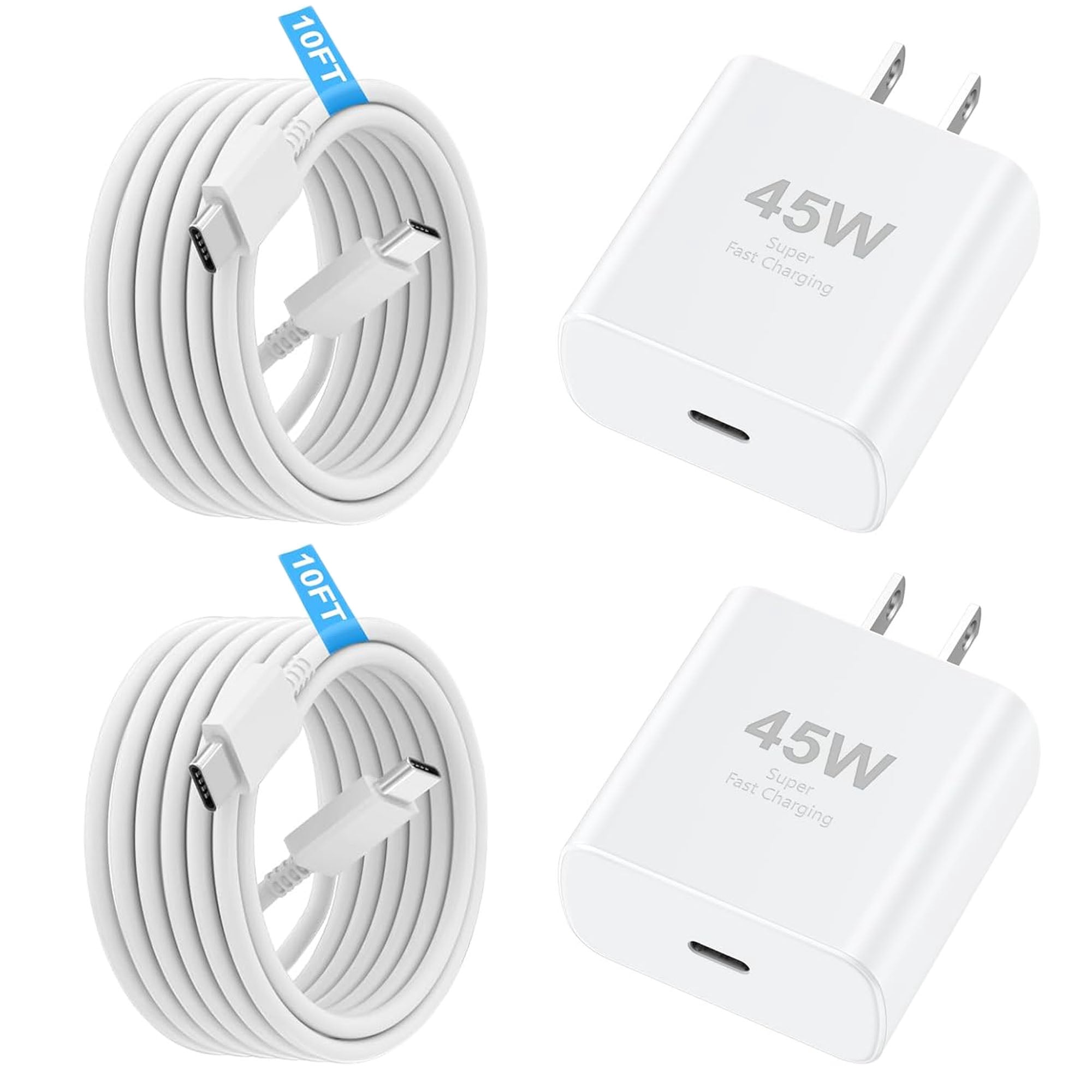 i Phone 17 16 Pro Max Charger Fast Charging, 45W USB C i Phone 16 Super Fast Charger Block with 10ft Long Type C Charging Cord Compatible with iPhone 17/16/15 Pro Max/Plus/S25