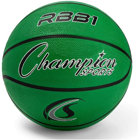Balón de baloncesto Champion Sports oficial tamaño 7 verde de caucho