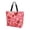 Valentine's Day Heart Pattern, variant on Manatee Women's Tote Bags Reusable Grocery Shopping Bag Foldable for Beach Gym Work Daily Carry All