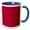 Blue/White, variant on 3drose, Print of Bluish Scarlet, 11oz Two-tone Blue Mug