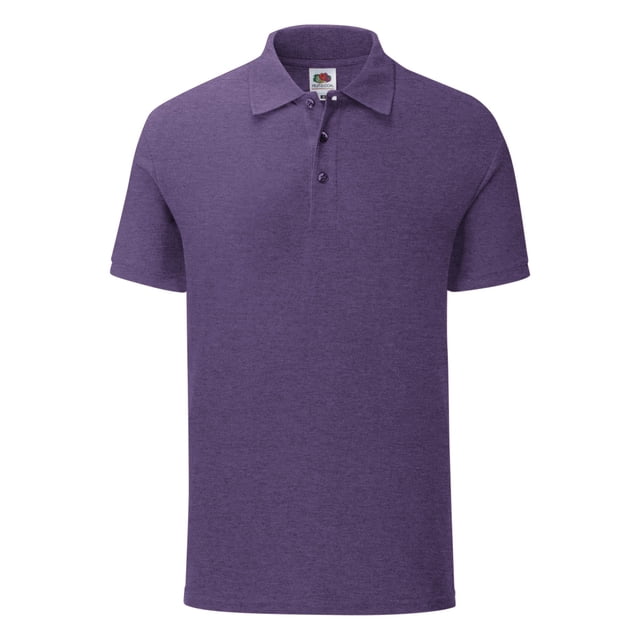 Fruit Of The Loom - Polo modelo Iconic para hombre (Morado jaspeado)