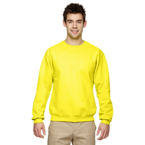 JERZEES Fleece Crewneck Sweatshirt 562 4XLarge Neon Yellow