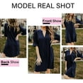 thumbnail image 6 of Summer Dresses for Women 2024 V Neck Ruffle Short Sleeve Shift Dress, 6 of 6