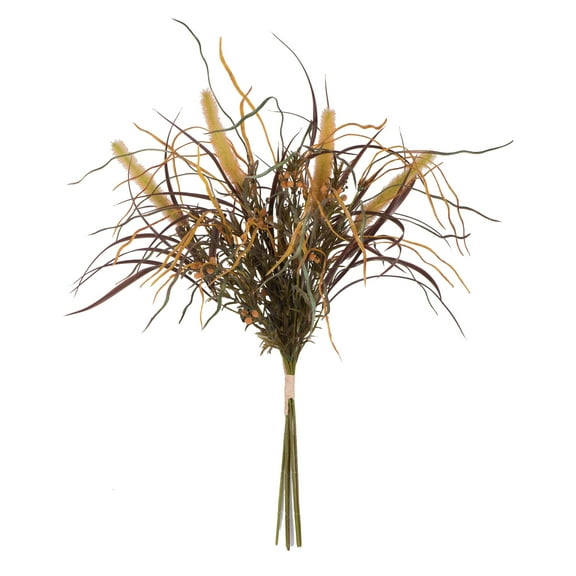 Vickerman 27" Artificial Yellow Euphorbia Onion Grass Bush.